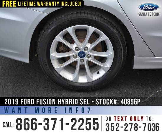 *** 2019 Ford Fusion Hybrid SEL *** ActiveX Seats - Bluetooth -... for sale in Alachua, FL – photo 8