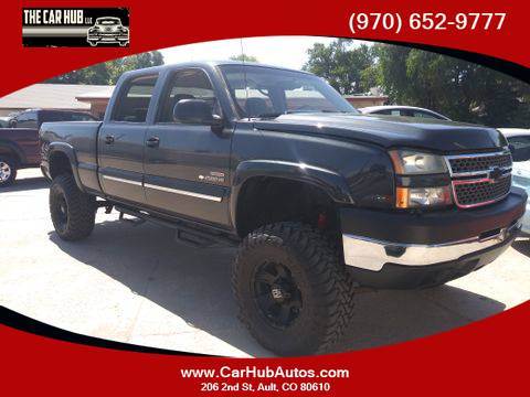 Diesel! 2005 Chevy Silverado 2500 HD Crewcab 4" LIFT, KMC XD 35" Tires for sale in Ault, CO