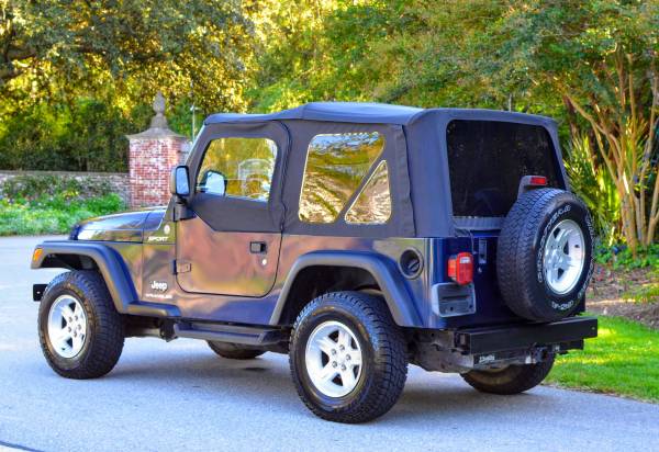 2004 JEEP WRANGLER SPORT, 4.0L 6 CYL. 5 SPEED, NEW TOP, NEW TIRES for sale in Wilmington, NC – photo 6