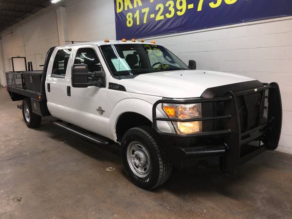 2012 Ford F-350 Crew Cab SRW 4x4 Diesel Contractor Service Flatbed for sale in Arlington, TX – photo 2