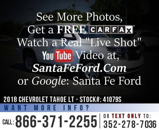 2018 Chevrolet Tahoe LT Remote Start - Camera - Seats 8! for sale in Alachua, GA – photo 7