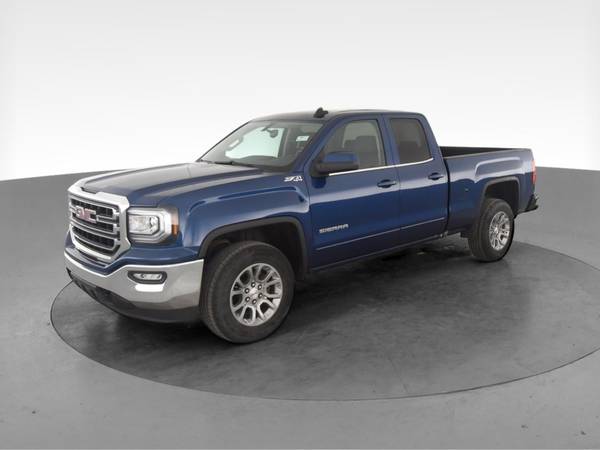 2017 GMC Sierra 1500 Double Cab SLE Pickup 4D 6 1/2 ft pickup Blue -... for sale in Albany, NY – photo 3