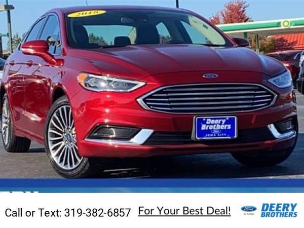 2018 Ford Fusion SE hatchback Red - cars & trucks - by dealer -... for sale in Iowa City, IA