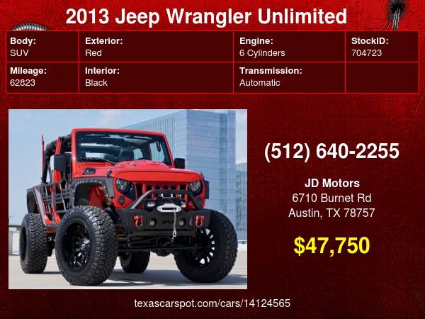 2013 Jeep Wrangler Unlimited 4DR Supercharged Lifted Fully Custom JK for sale in Austin, TX – photo 24