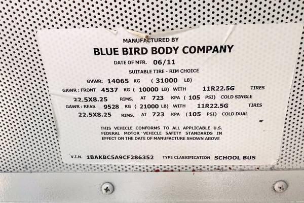 2012 BLUE BIRD BLUE BIRD VISION - - by dealer for sale in Johnstown, NY – photo 22