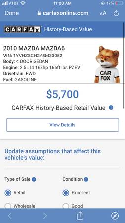 ! 2010 Mazda Mazda6 I Touring, 63k Miles, 4 Cylinder, Clean Carfax for sale in Clifton, NY – photo 12