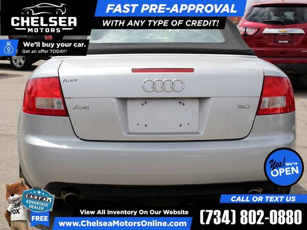 74/mo - 2003 Audi A4 A 4 A-4 3 0 Cabriolet FrontTrak - Easy for sale in Chelsea, MI – photo 5