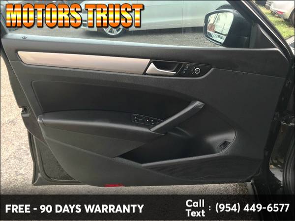 2015 Volkswagen Passat 4dr Sdn 1.8T Auto S 90 Days Car Warranty for sale in Miami, FL – photo 12