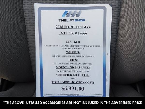 2018 Ford f-150 f150 f 150 XLT 4WD SUPERCREW 5.5 BO 4x - Lifted... for sale in Glendale, AZ – photo 2