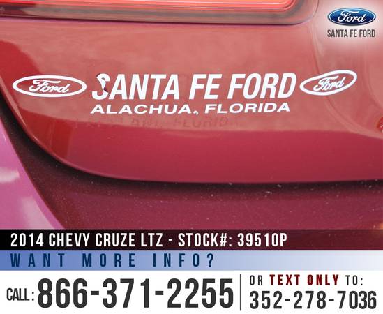 ‘14 Chevy Cruze LTZ *** Bluetooth, SiriusXM, Onstar, Remote Start *** for sale in Alachua, FL – photo 24