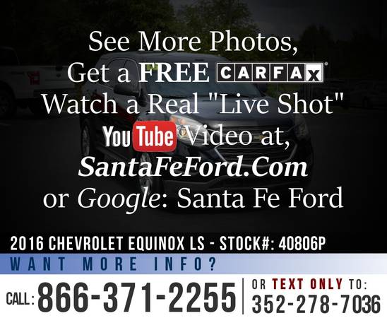 16 Chevrolet Equinox LS Touchscreen, Camera, Cruise Control for sale in Alachua, FL – photo 7