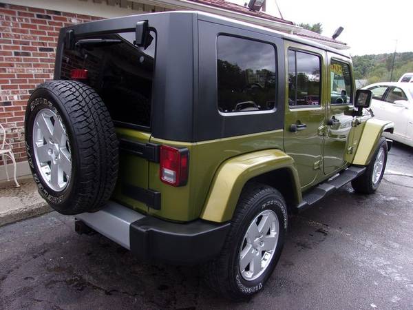 2008 Jeep Wrangler Unlimited Sahara 4x4, 127k Miles, Auto, Green, Nice for sale in Franklin, VT – photo 3