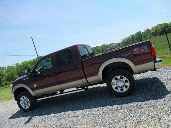 2012 FORD F250 SUPER DUTY LARIAT, Burgundy APPLY ONLINE for sale in Summerfield, NC – photo 2
