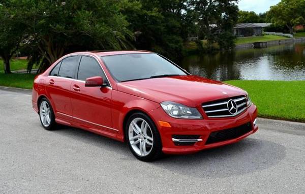 2014 MERCEDES C250 SEDAN RED, EVERYONE APPROVED c300 - cars & trucks... for sale in Fort Lauderdale, FL – photo 2