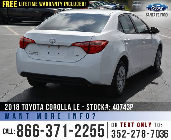‘18 Toyota Corolla LE *** Touchscreen, Cruise Control, Bluetooth ***... for sale in Alachua, FL – photo 8