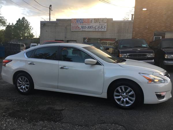 2015 Nissan Altima S white AT AC al pow R Camera MD Inspected Only 55k for sale in TEMPLE HILLS, MD – photo 3