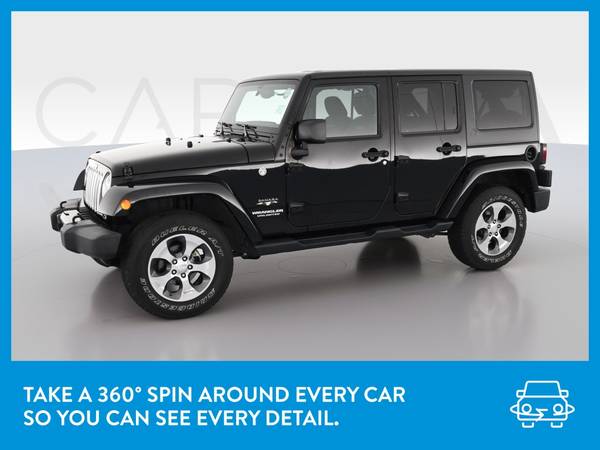 2017 Jeep Wrangler Unlimited Sahara Sport Utility 4D suv Black for sale in irving, TX – photo 3