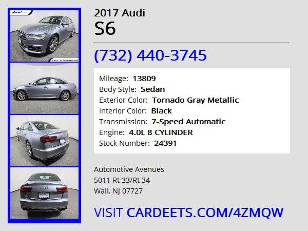 2017 Audi S6, Tornado Gray Metallic - - by dealer for sale in Wall, NJ – photo 22
