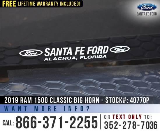 *** 2019 RAM 1500 CLASSIC BIG HORN *** Touchscreen, Bedliner -... for sale in Alachua, FL – photo 9