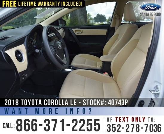 ‘18 Toyota Corolla LE *** Touchscreen, Cruise Control, Bluetooth ***... for sale in Alachua, FL – photo 13