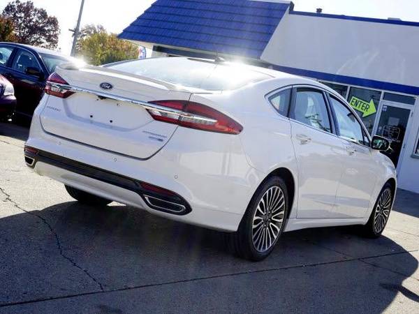 2018 Ford Fusion Titanium AWD sedan White - - by for sale in Roseville, MI – photo 3