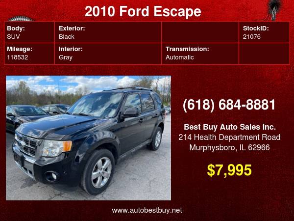 2010 Ford Escape Limited 4dr SUV Call for Steve or Dean - cars & for sale in Murphysboro, IL