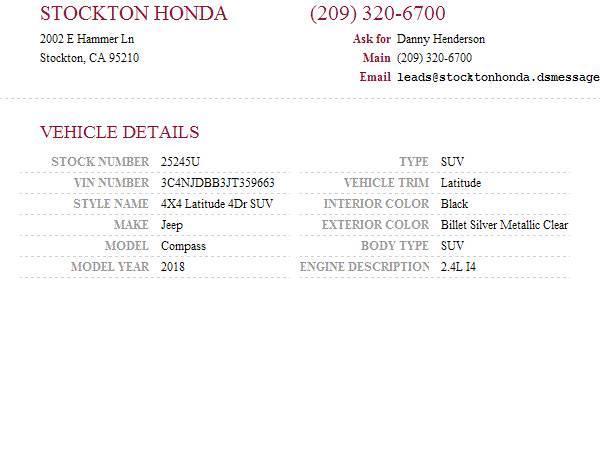 2018 Jeep Compass Latitude SKU:25245U Jeep Compass Latitude - cars &... for sale in Stockton, CA – photo 21