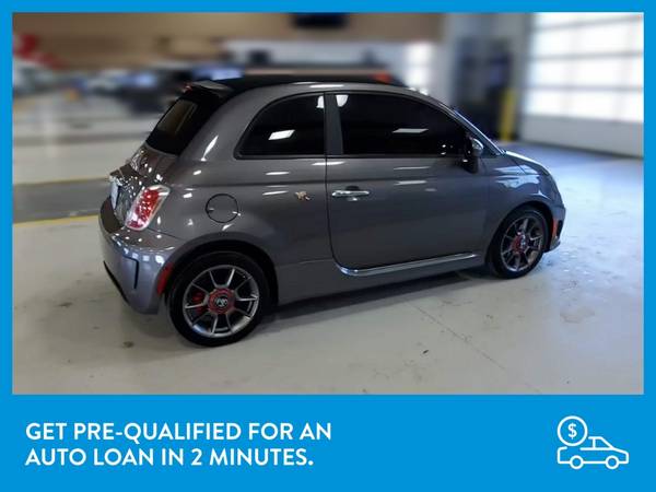 2013 FIAT 500 500c Abarth Cabrio Convertible 2D Convertible Gray for sale in Fort Worth, TX – photo 9