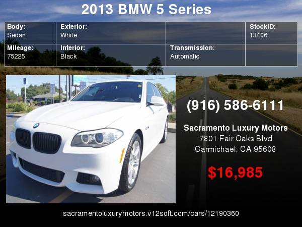 2013 BMW 5 Series 528i M PKG LOW MILES LOADED WARRANTY BAD CREDIT... for sale in Carmichael, CA – photo 21