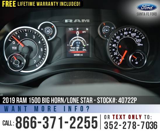 ‘19 Ram 1500 Big Horn/Lone Star *** SIRIUS, Push to Start, Camera... for sale in Alachua, FL – photo 9