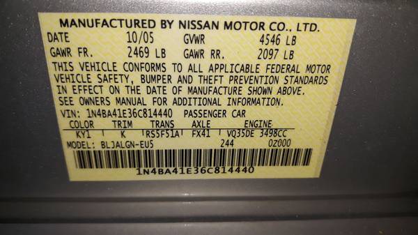 Nissan Maxima ... 96, xxx miles ... LEATHER . SUNROOF . 19" wheels for sale in Hurst, TX – photo 17