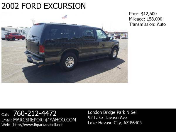 2002 FORD EXCURSION - - by dealer - vehicle automotive for sale in Lake Havasu City, AZ – photo 3