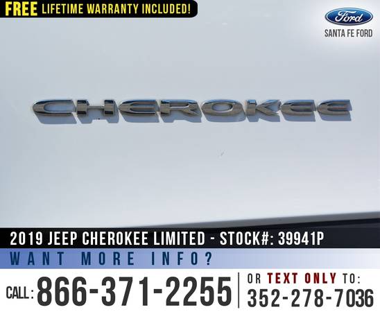 *** 2019 Jeep Cherokee Limited *** Touchscreen - Bluetooth - Homelink for sale in Alachua, FL – photo 10