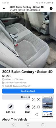 03 Buick Century for sale - cars & trucks - by owner - vehicle... for sale in Troy, NY – photo 5