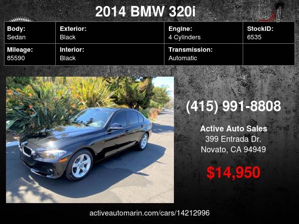 2014 BMW 320i, Low Miles! - - by dealer - vehicle for sale in Novato, CA – photo 18