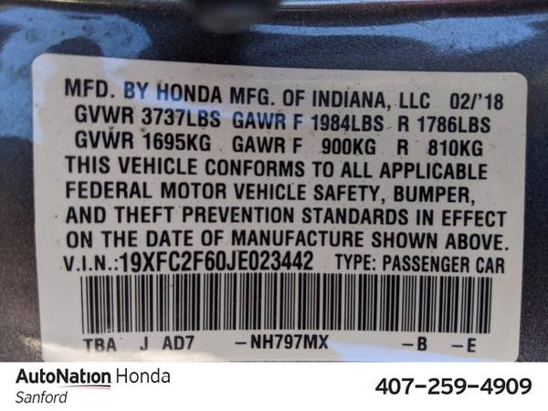 2018 Honda Civic LX SKU:JE023442 Sedan - cars & trucks - by dealer -... for sale in Sanford, FL – photo 24