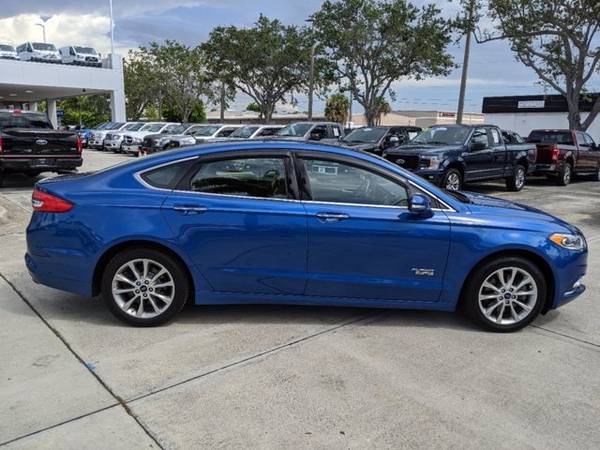 2017 Ford Fusion Energi Lightning Blue Metallic SEE IT TODAY! - cars... for sale in Naples, FL – photo 3