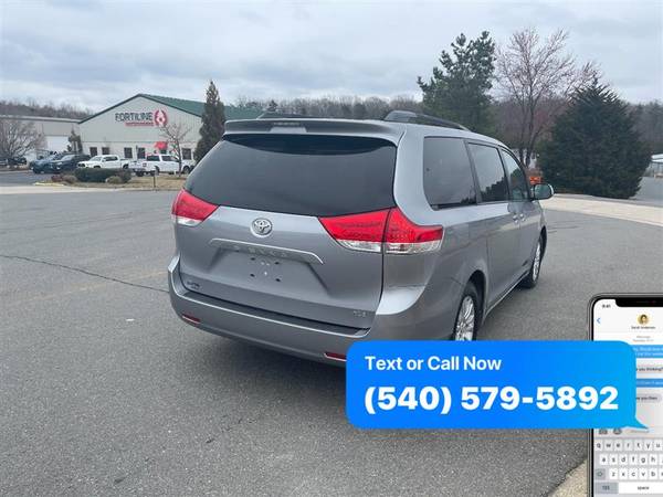 2012 TOYOTA SIENNA XLE 8-Pass V6 750 DOWN/375 A Month - cars & for sale in Fredericksburg, VA – photo 3