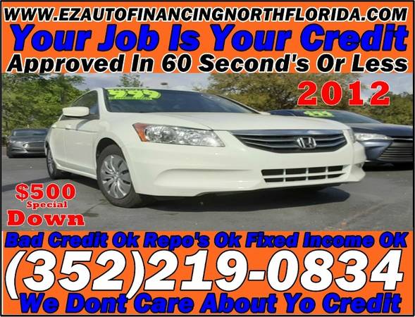2012 Honda Accord Sdn 4dr I4 Auto LX BAD CREDIT NO CREDIT REPO,S... for sale in Gainesville, FL – photo 3