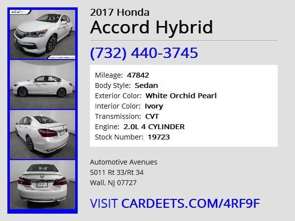 2017 Honda Accord Hybrid, White Orchid Pearl for sale in Wall, NJ – photo 22