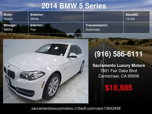 2014 BMW 5 Series 528i LOW MILES WARRANTY 535I 540I 530I FINANCING... for sale in Carmichael, CA – photo 24