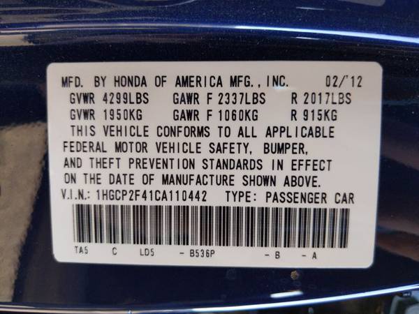 2012 Honda Accord LX Premium SKU:CA110442 Sedan - cars & trucks - by... for sale in Chandler, AZ – photo 16