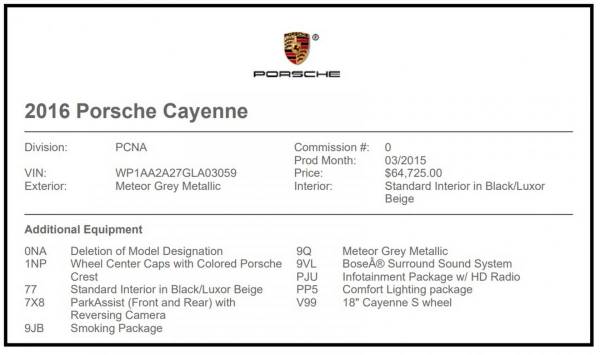 2016 Porsche Cayenne for sale in Portland, WA – photo 2