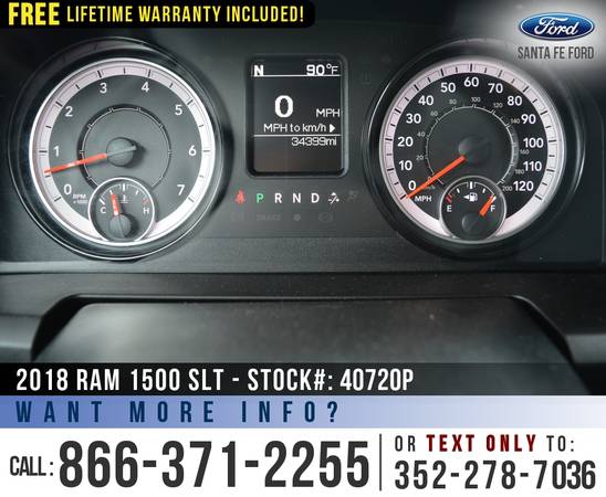 *** 2018 RAM 1500 SLT 4WD *** SiriusXM - Camera - Tinted Windows -... for sale in Alachua, GA – photo 12