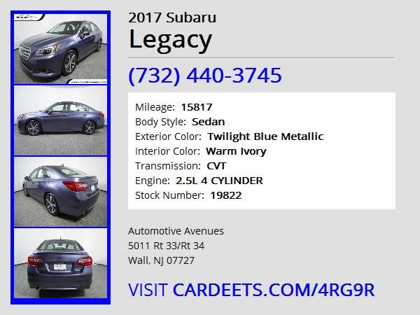 2017 Subaru Legacy, Twilight Blue Metallic for sale in Wall, NJ – photo 22
