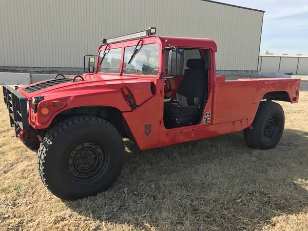 Military Humvee Truck 4X4 Pickup - RED | On-Road Title | Am General for sale in Tulsa, TX – photo 5
