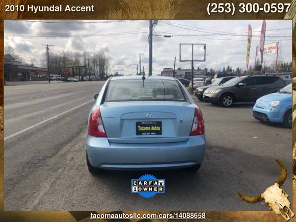 2010 Hyundai Accent GLS 4dr Sedan - - by dealer for sale in Tacoma, WA – photo 4
