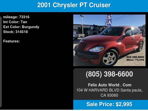 2001 Chrysler PT Cruiser 4dr Wgn www.FelixAutoWorld.com - cars &... for sale in Santa Paula, CA – photo 8