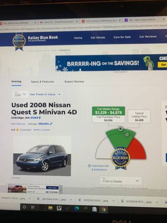 2008 Nissan quest van low miles 150k 3rd row - cars & trucks - by... for sale in uxbridge mass, RI – photo 6