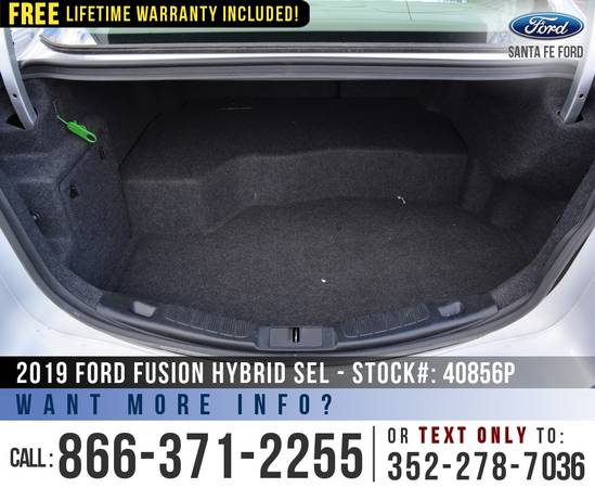*** 2019 Ford Fusion Hybrid SEL *** ActiveX Seats - Bluetooth -... for sale in Alachua, GA – photo 20